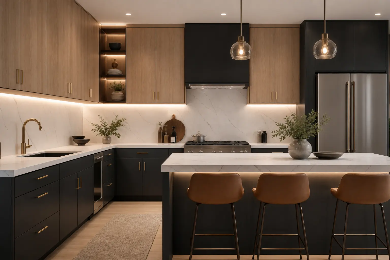 Modern Two Tone Kitchen Cabinet Ideas