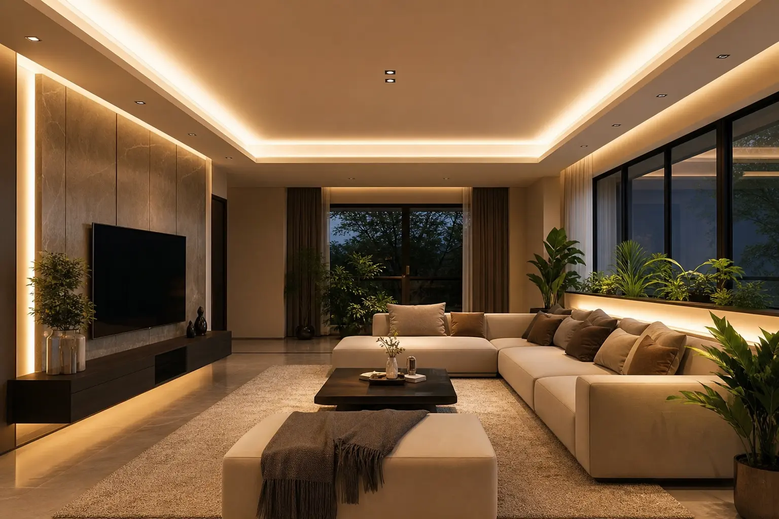 Modern Living Room Ceiling Ideas