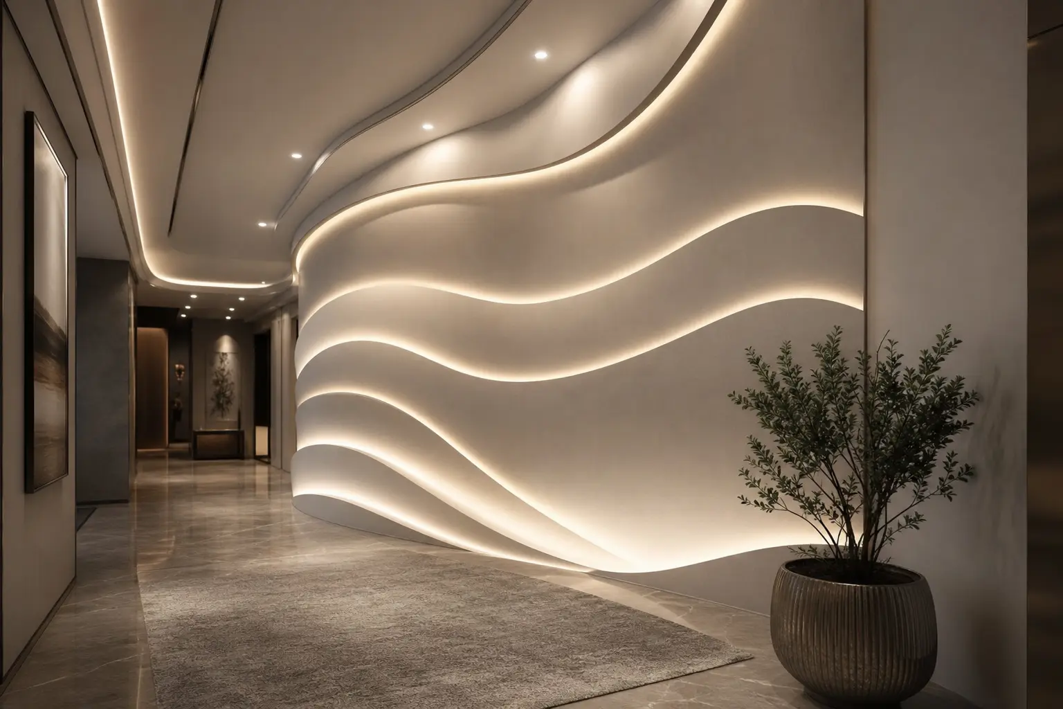 Modern Hallway Accent Wall Ideas