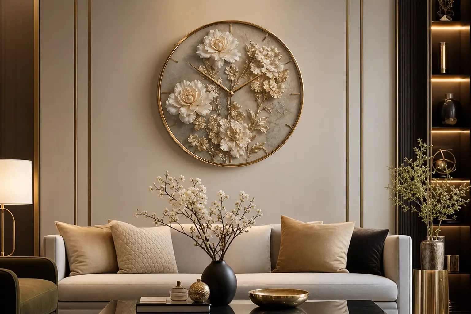 Modern Flower Wall Clock Ideas