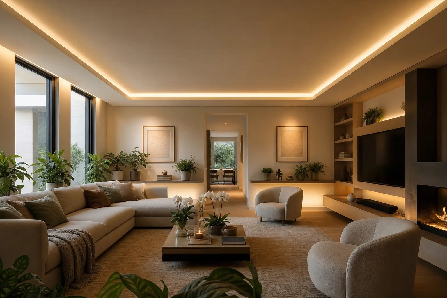 Modern Living Room Ceiling Ideas