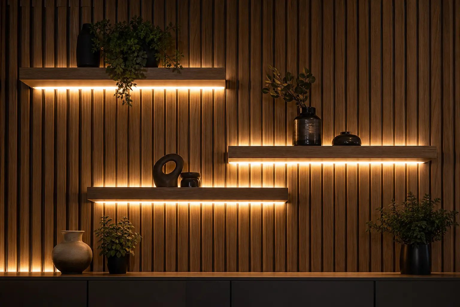 Modern Wooden Slat Wall Decor Ideas