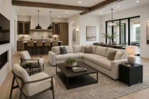 10 Modern Open Concept Living Room Design Ideas, Elegant Neutral Home Interior