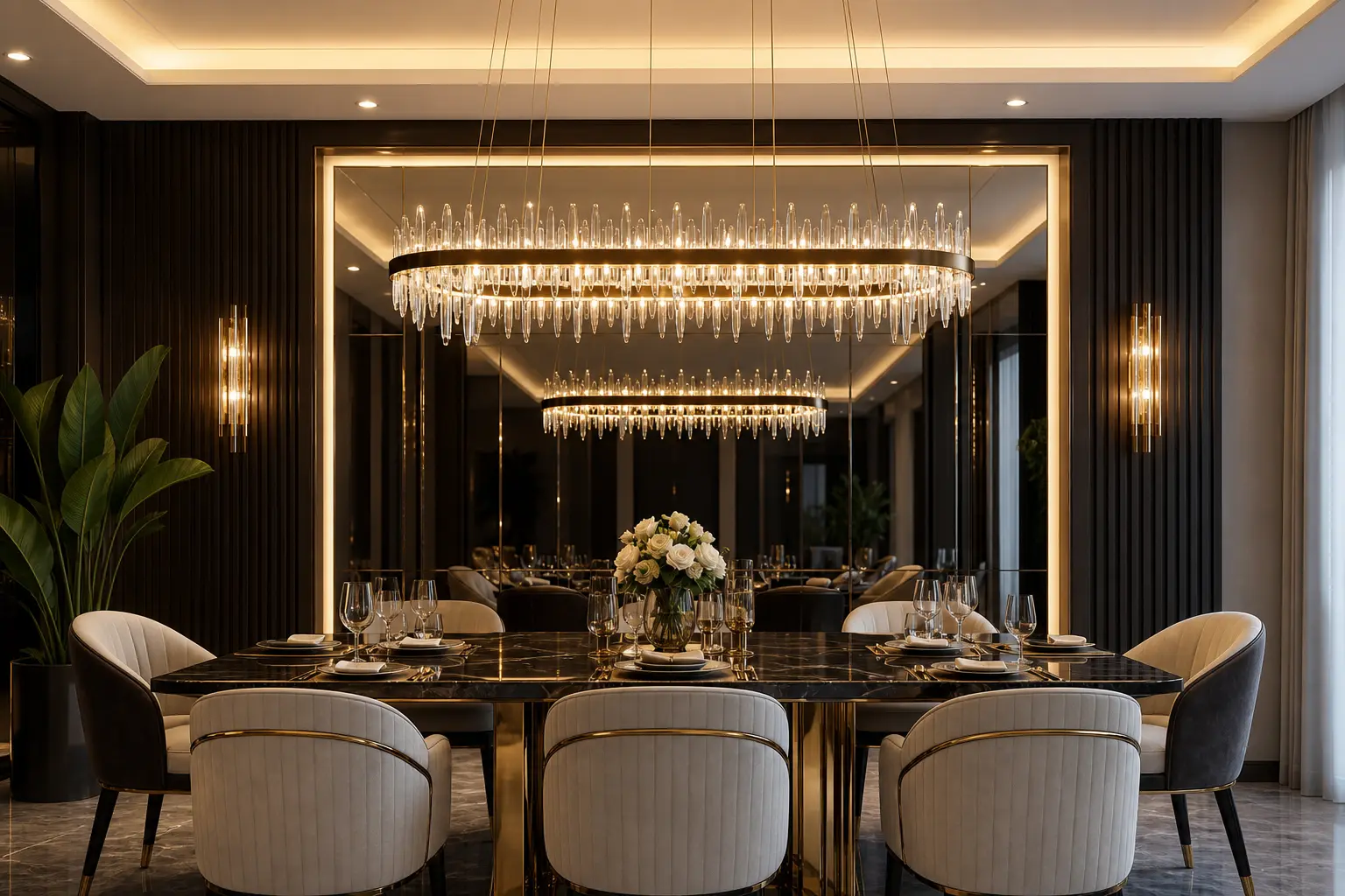 Modern Luxury Dining Room Design Ideas With LED