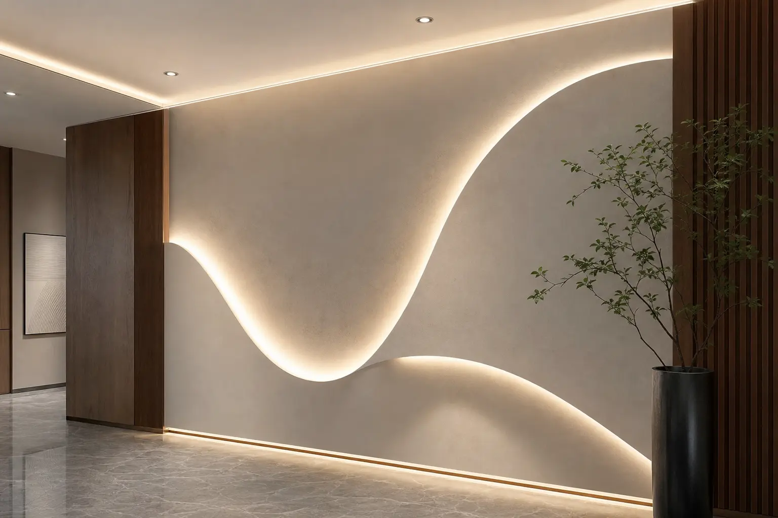 Modern Hallway Accent Wall Ideas