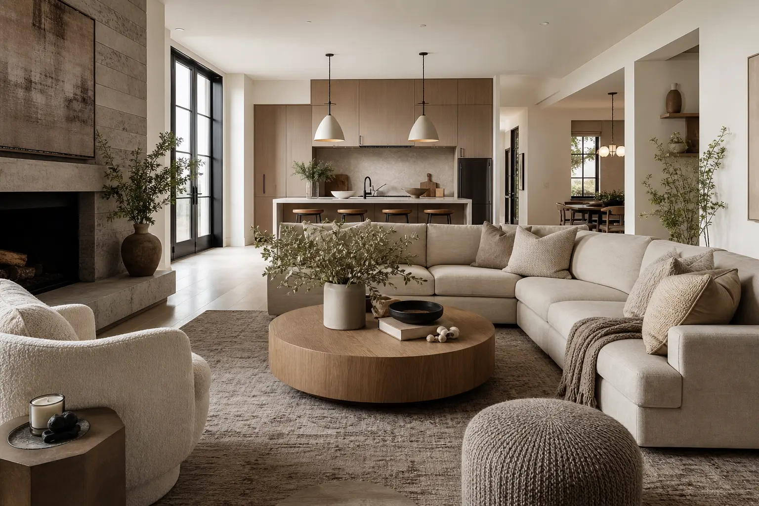 Modern Open Concept Living Room Design Ideas