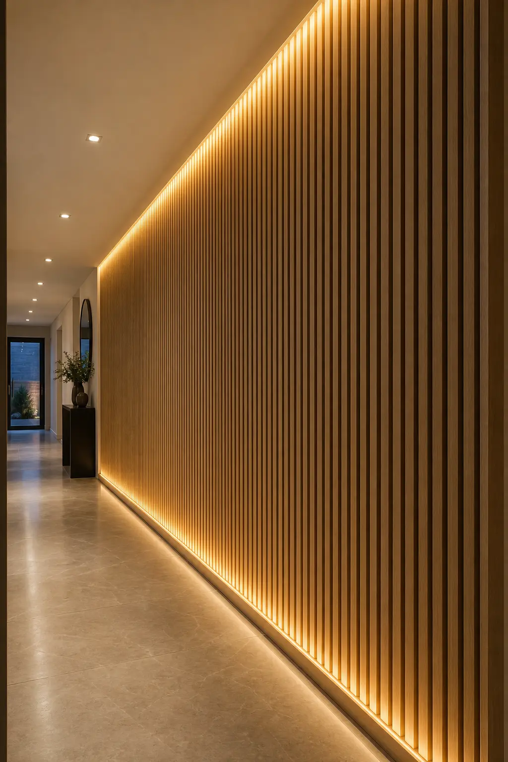 Luxurious Long Hallway Accent Wall Ideas