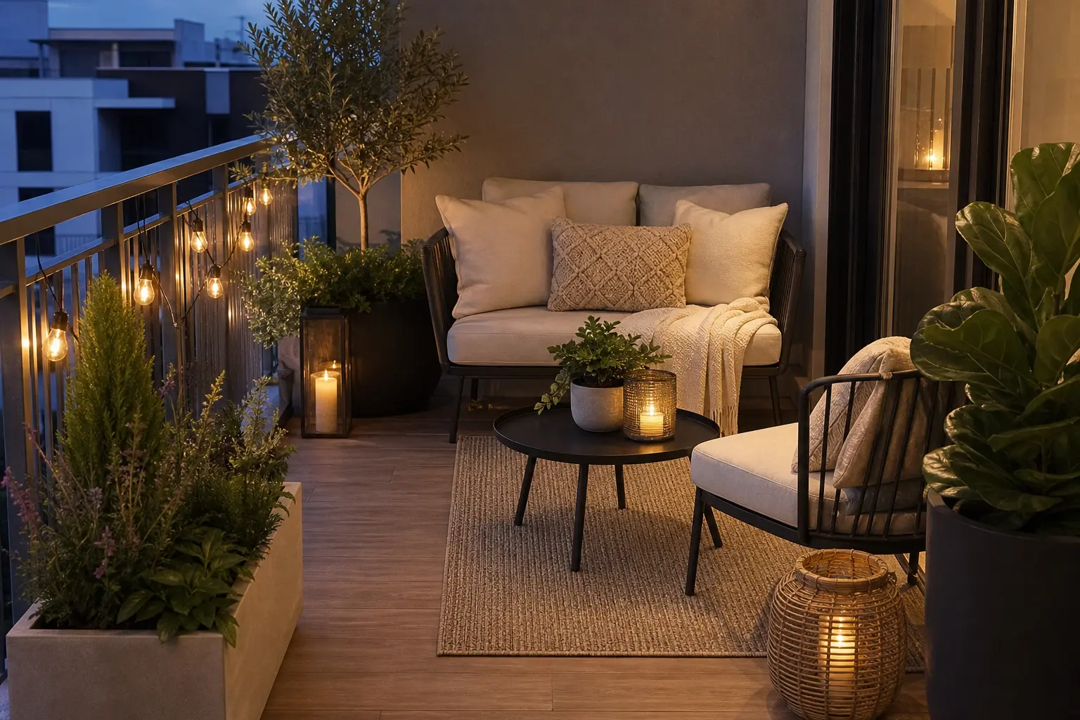 Cozy Modern Balcony Decor Ideas