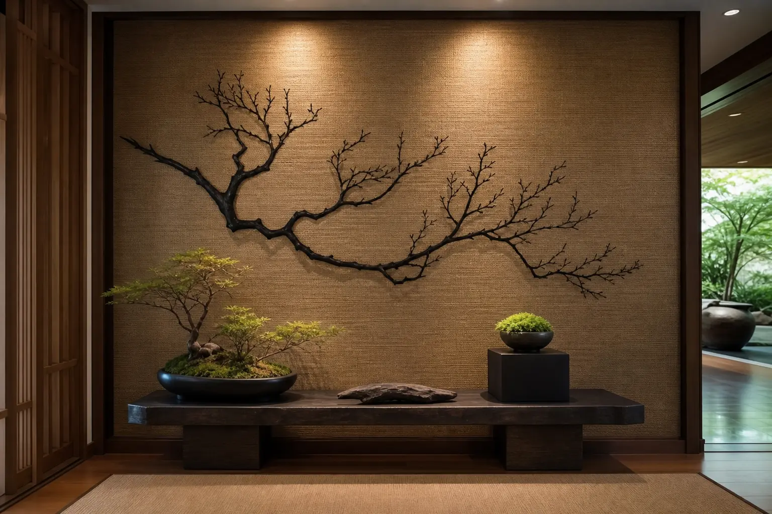 Zen Foyer Accent Wall Ideas