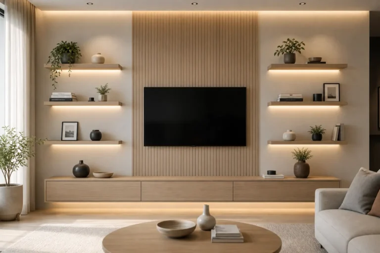 Modern Scandinavian TV Wall Design