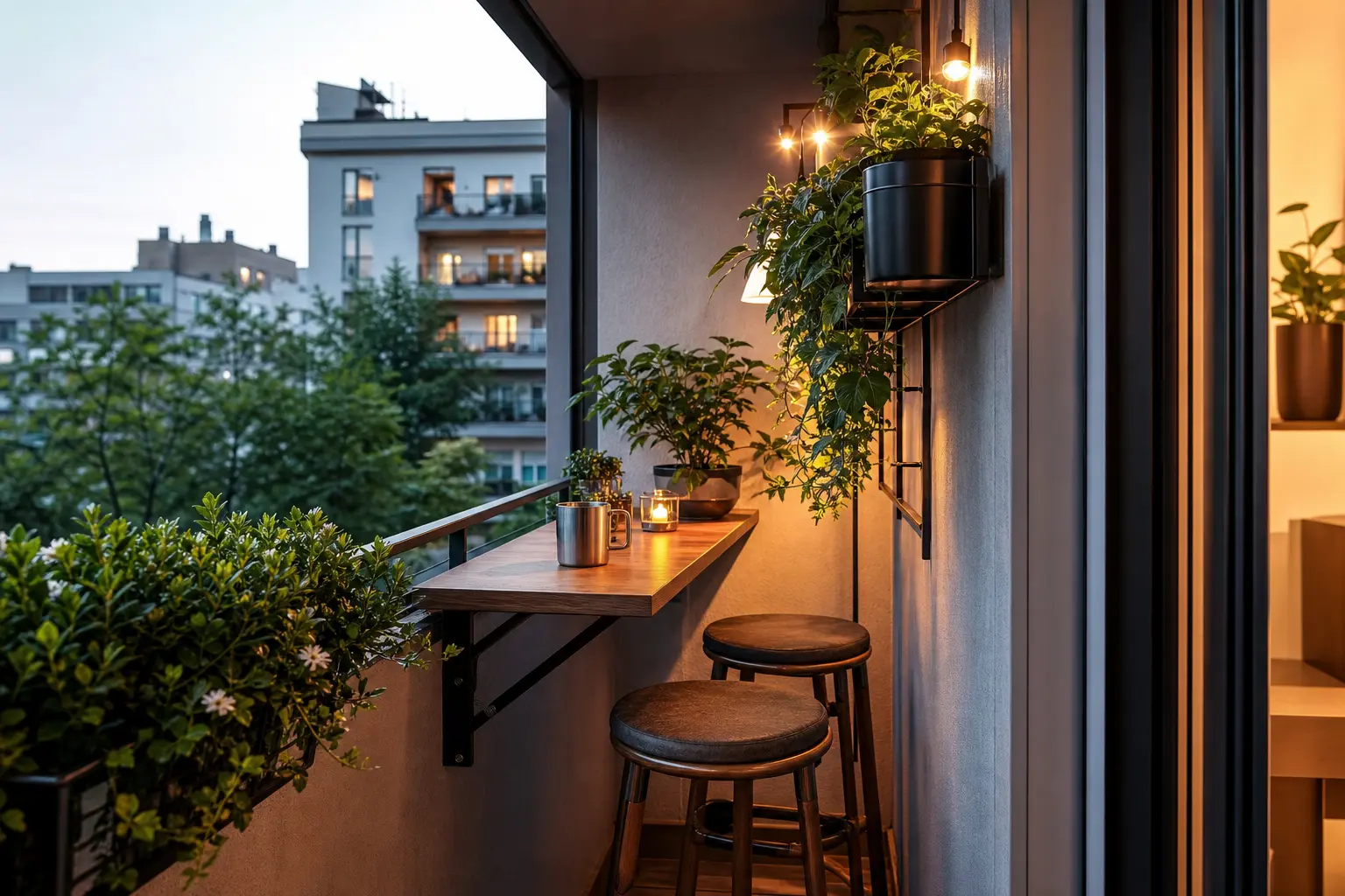 Small Apartment Balcony Bar Table Ideas