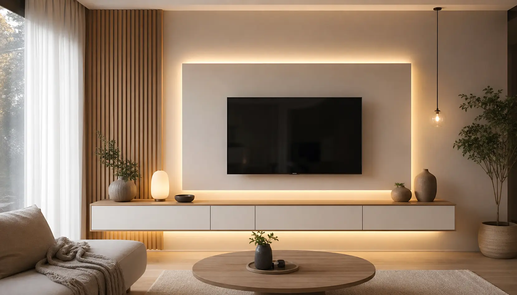 Modern Scandinavian TV Wall Design