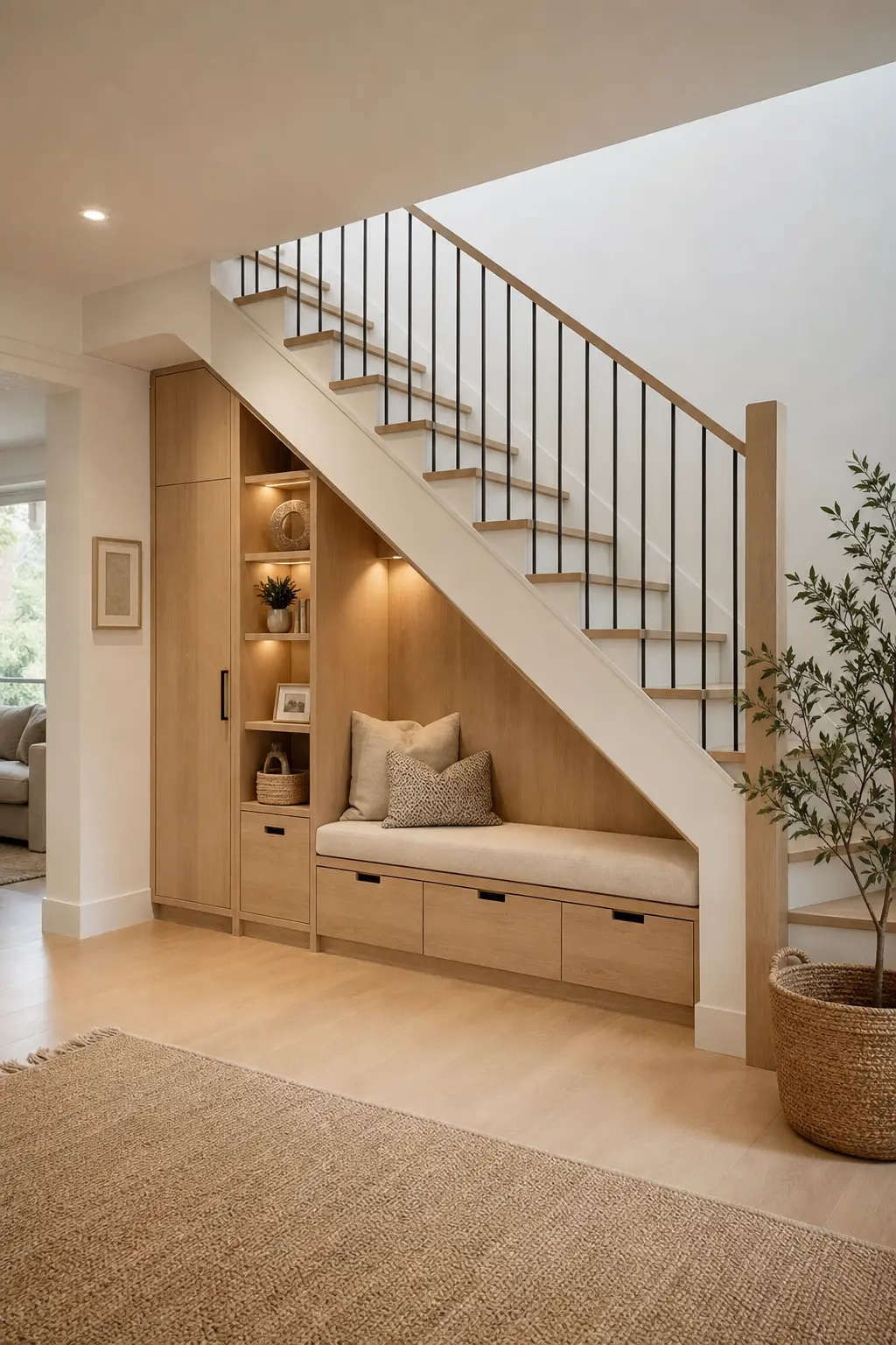 Modern Scandinavian Staircase Foyer Ideas