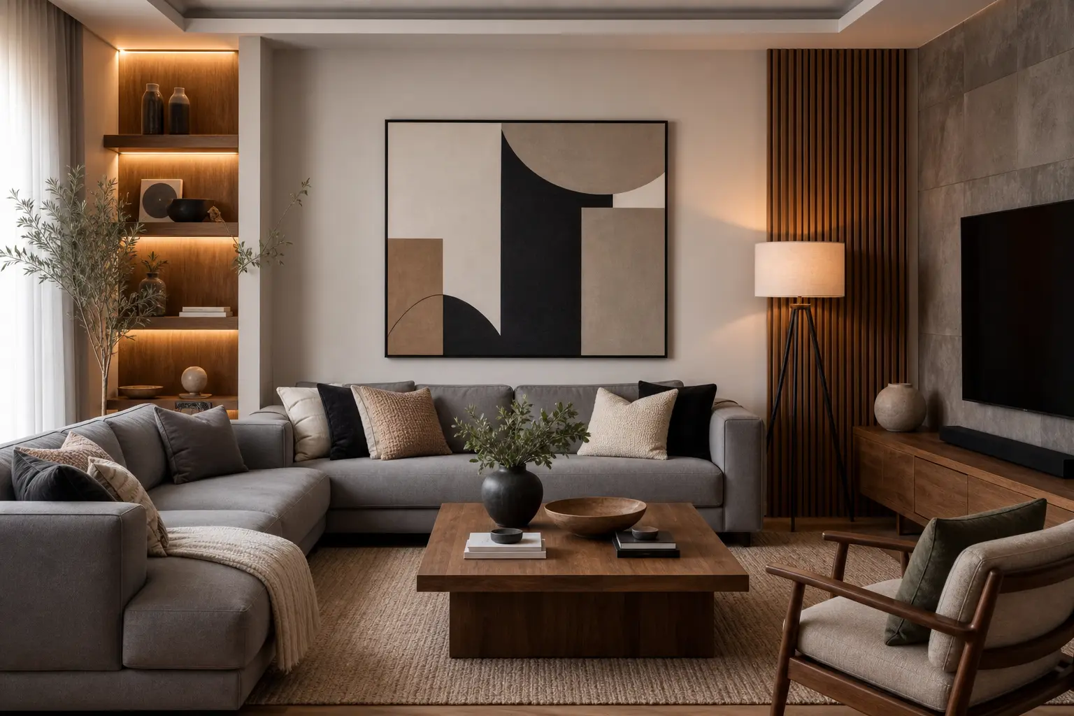Modern Living Room Decor Ideas With Gray Sofas