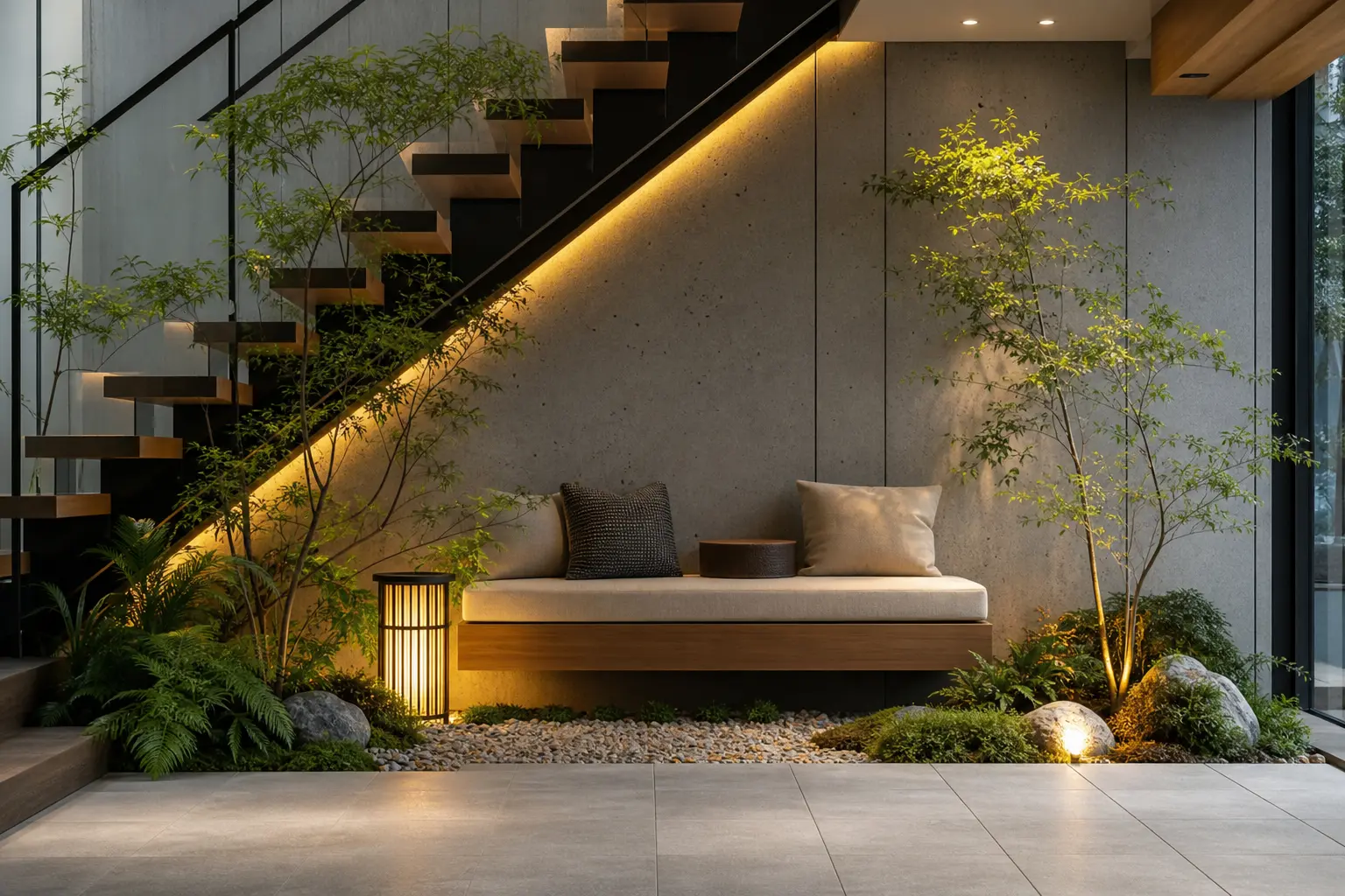 Modern Indoor Staircase Garden Ideas