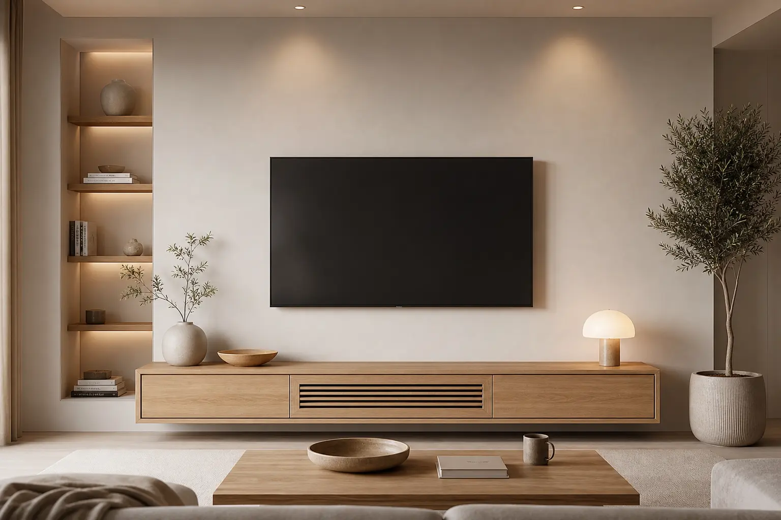 Modern Scandinavian TV Wall Design