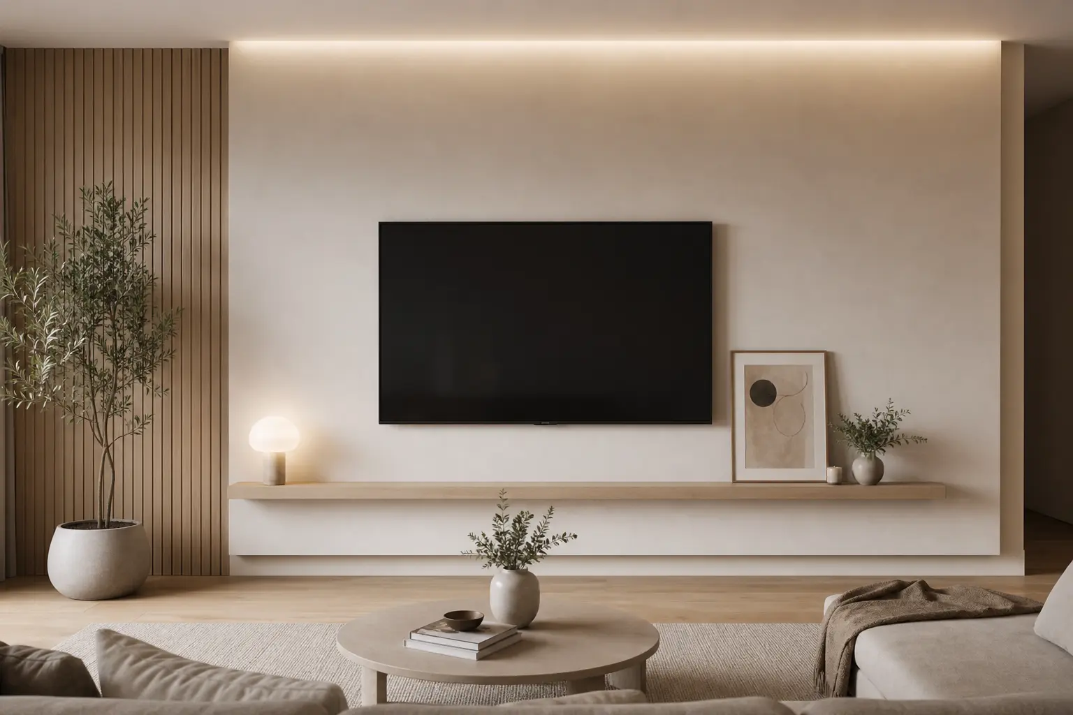 Modern Scandinavian TV Wall Design