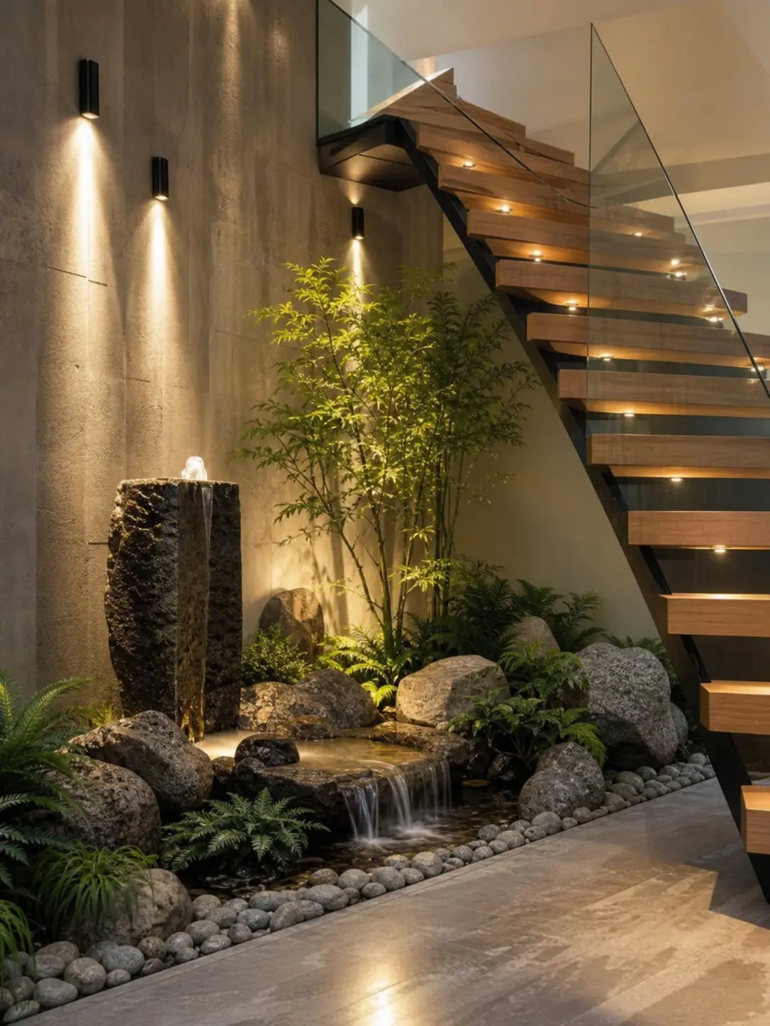 Modern Indoor Staircase Garden Ideas