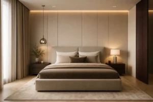 10 Modern Minimalist Beige Bedroom Design Ideas | Luxury Neutral Bedroom with Upholstered Beds