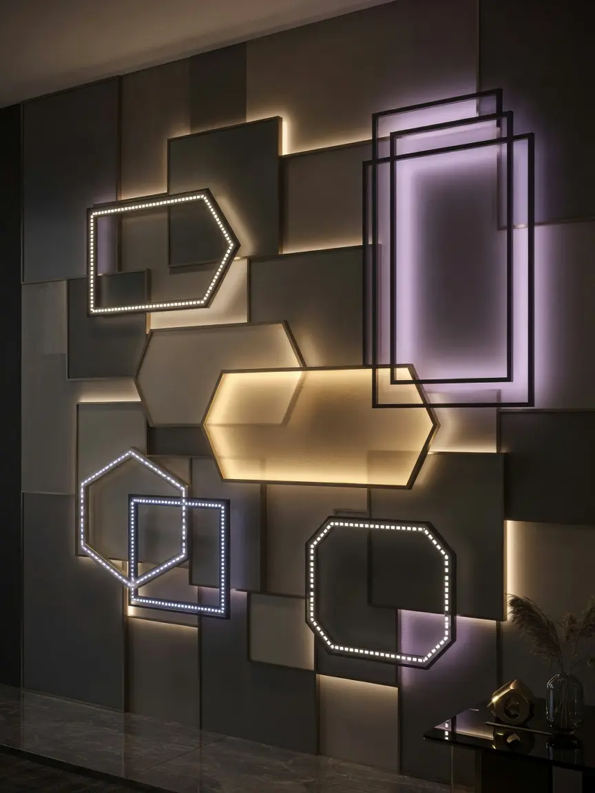 Modern Luxury Wall Decor Ideas with LED Lighting