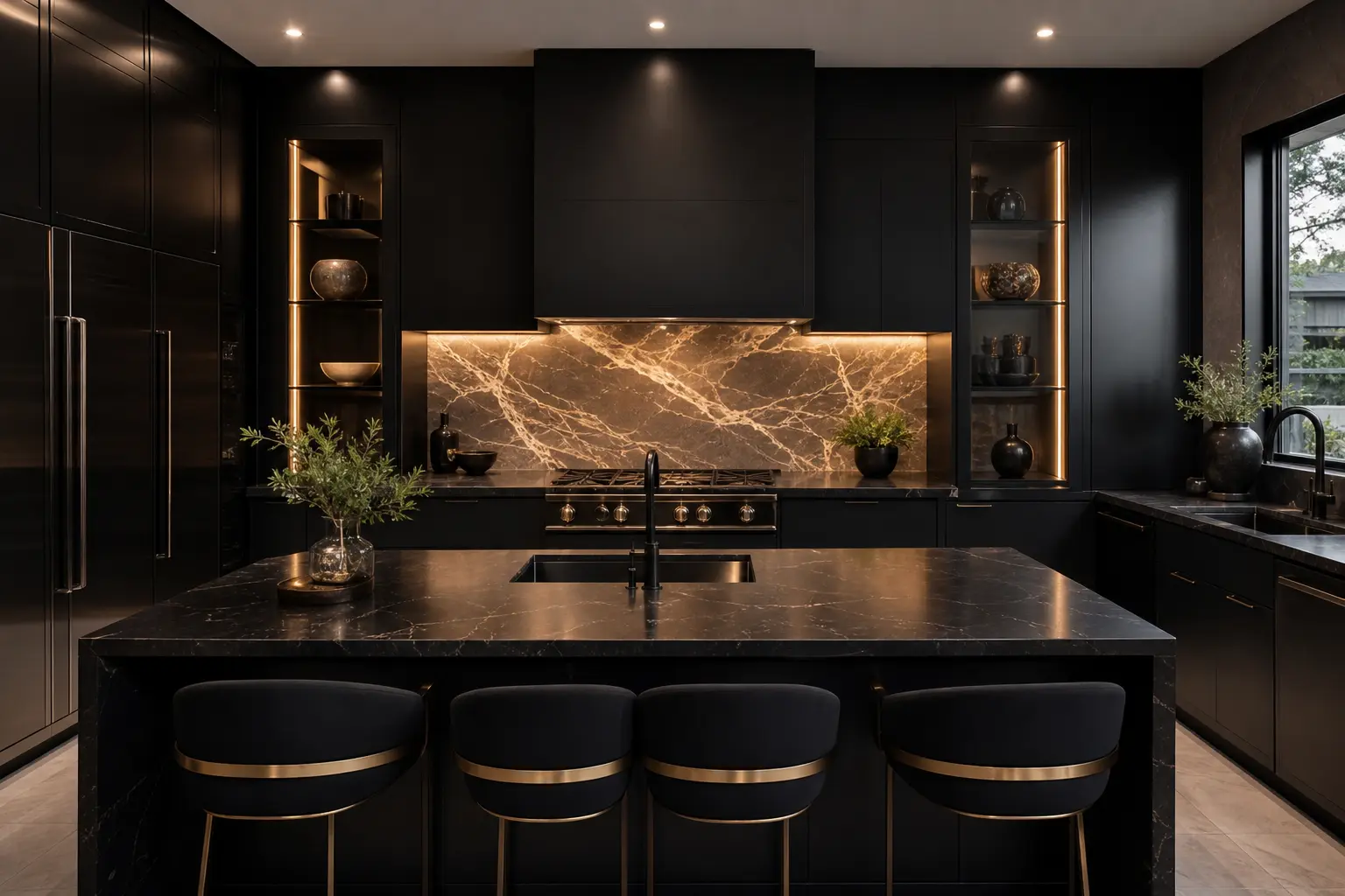 Modern Black Luxury Kitchen Design Ideas