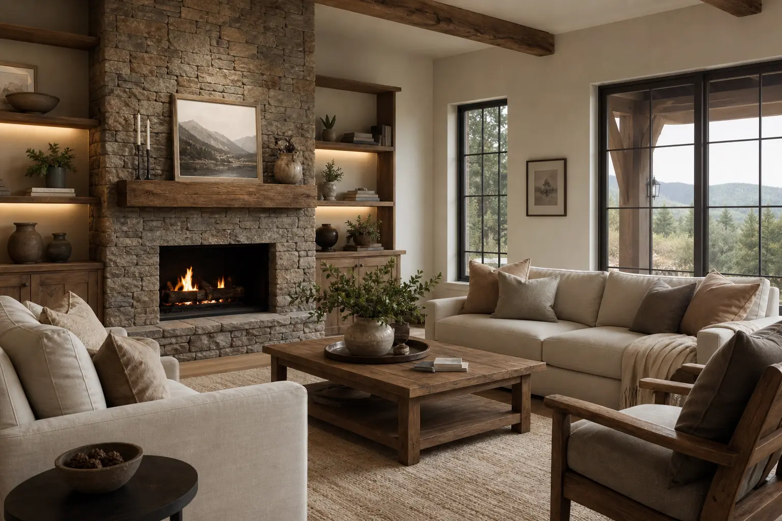 Modern Rustic Living Room Design Ideas