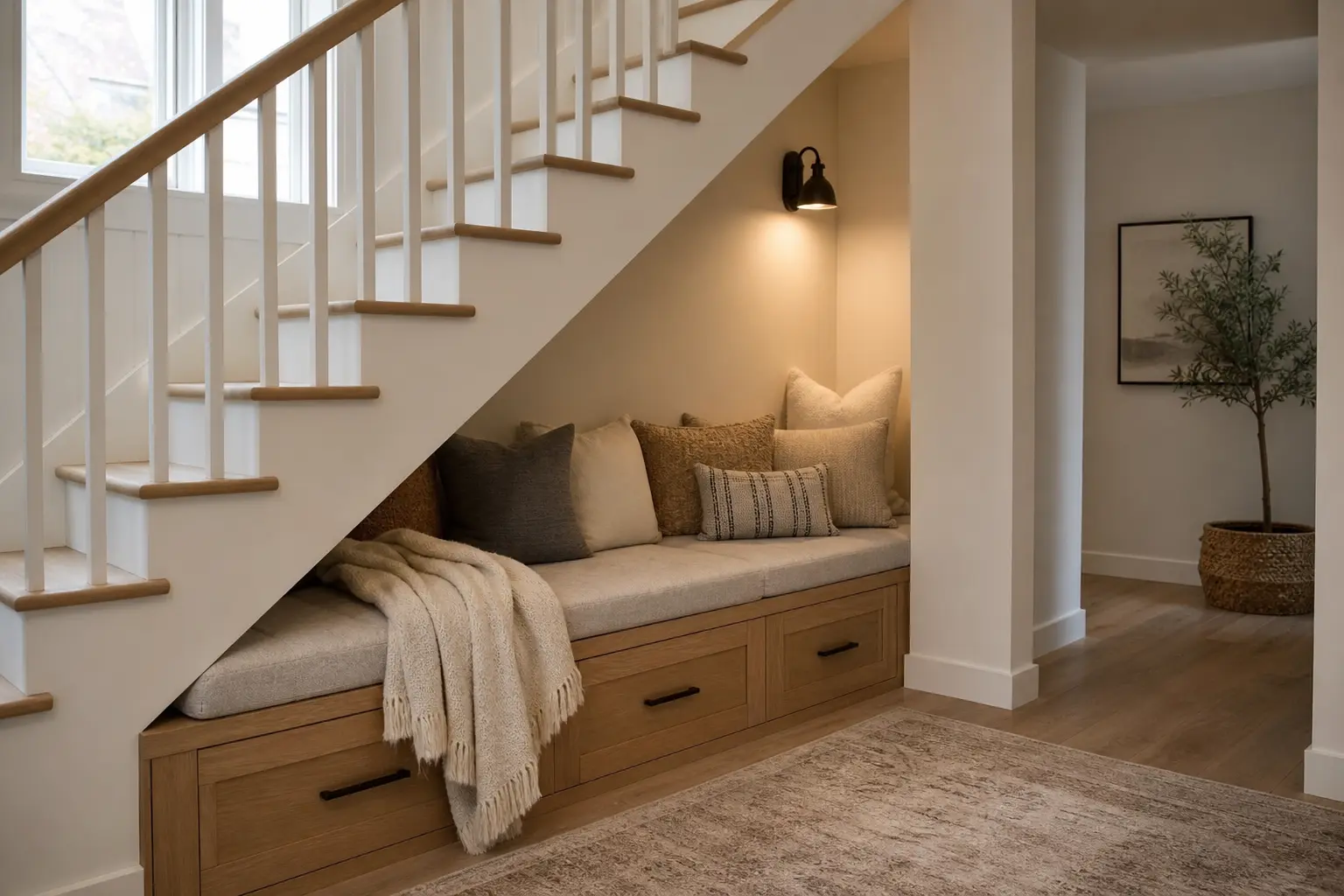 Modern Scandinavian Staircase Foyer Ideas