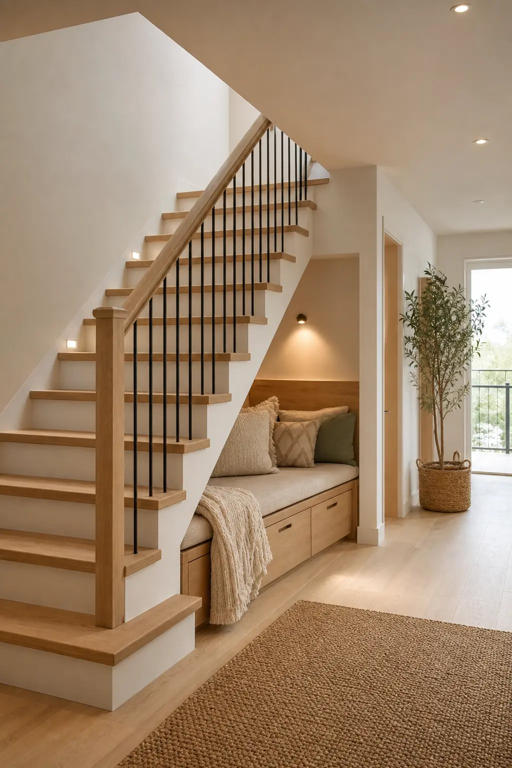 Modern Scandinavian Staircase Foyer Ideas