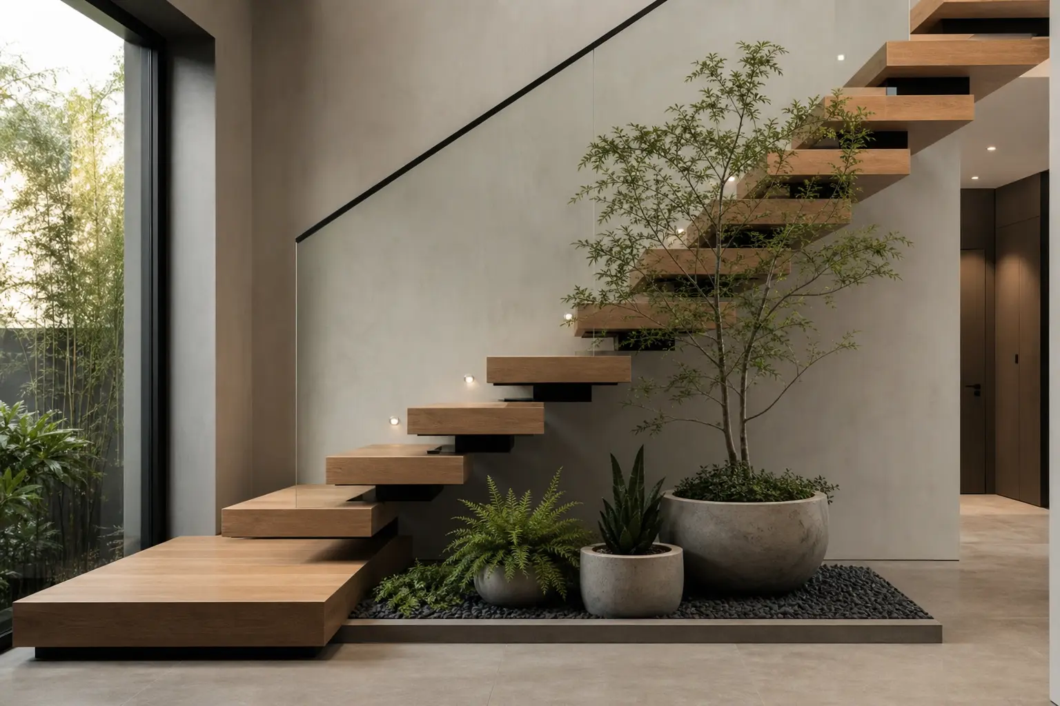 Modern Indoor Staircase Garden Ideas