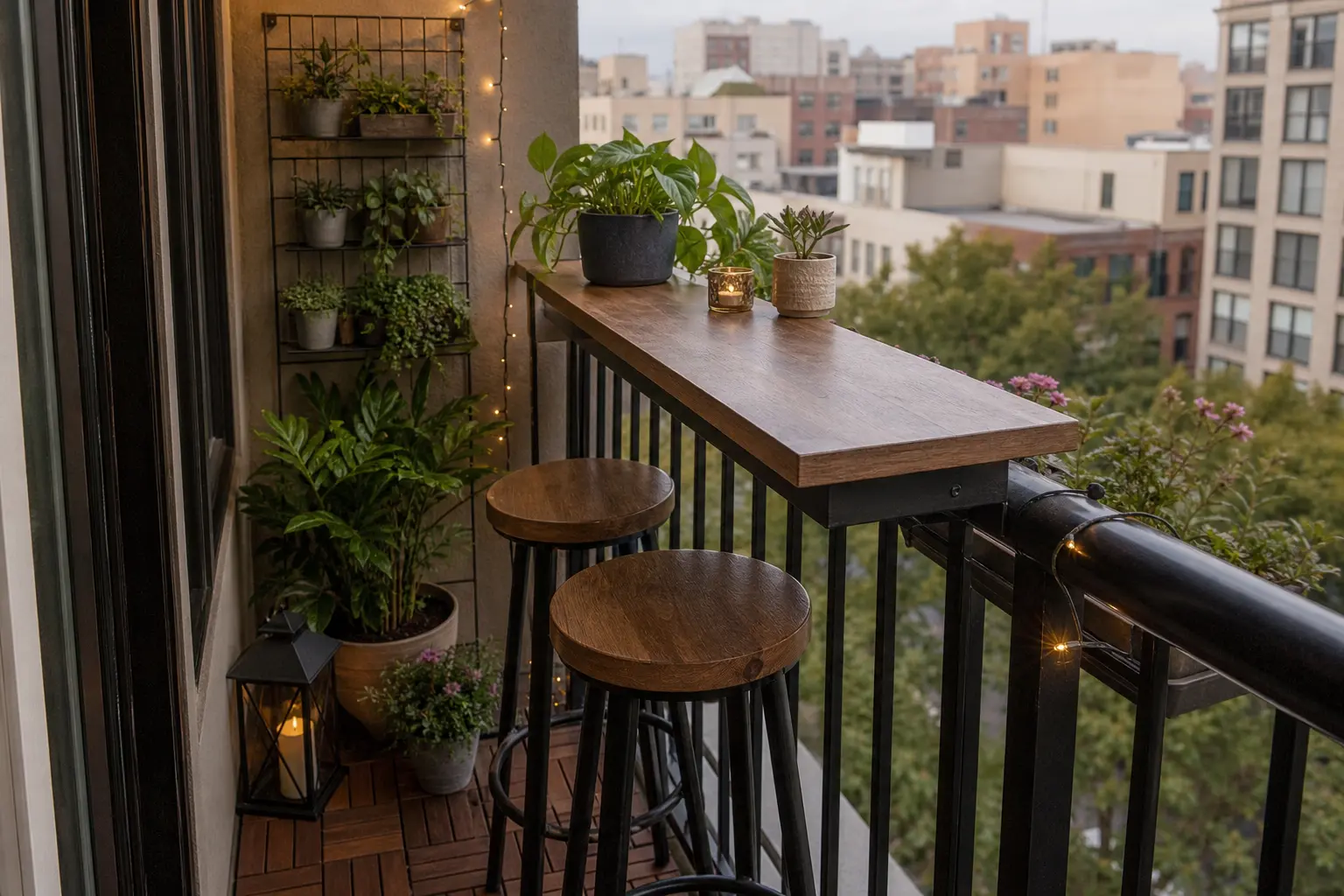 Small Apartment Balcony Bar Table Ideas