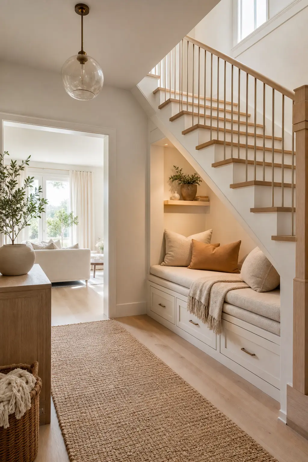 Modern Scandinavian Staircase Foyer Ideas