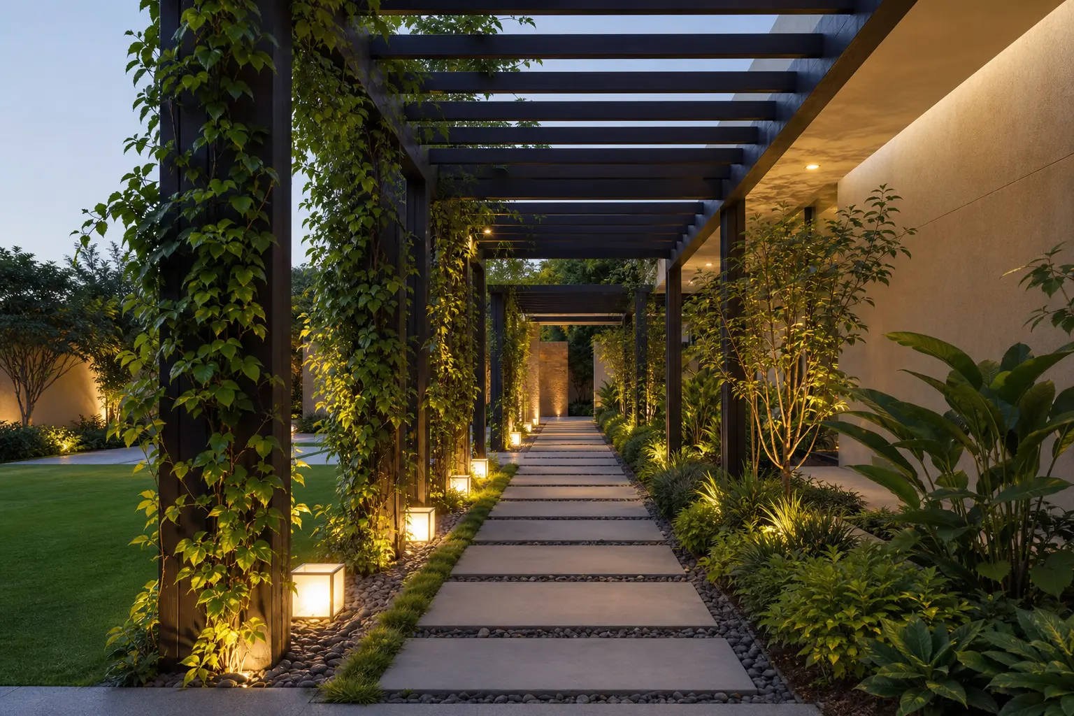 Modern Pergola Walkway Design Ideas