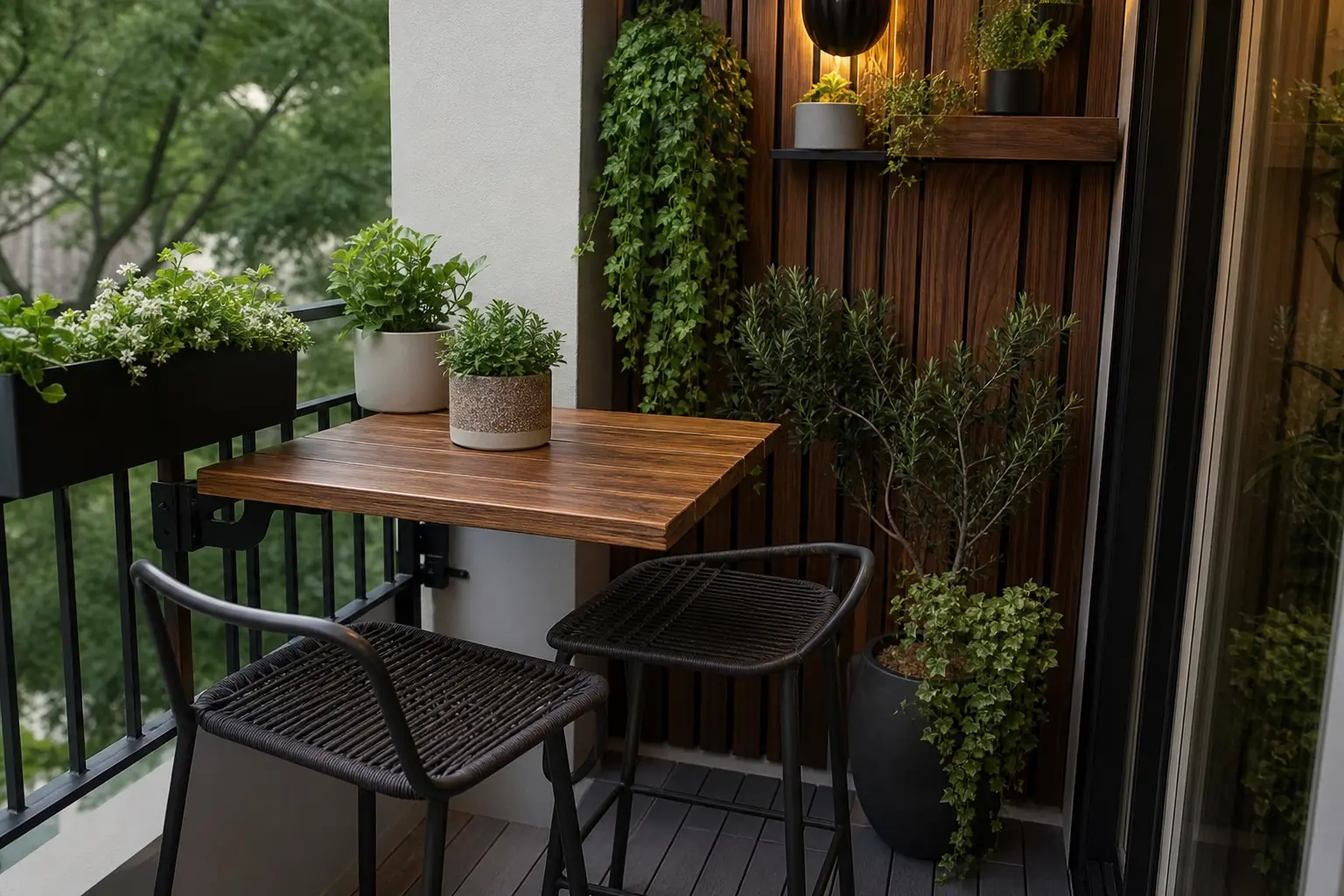Small Apartment Balcony Bar Table Ideas