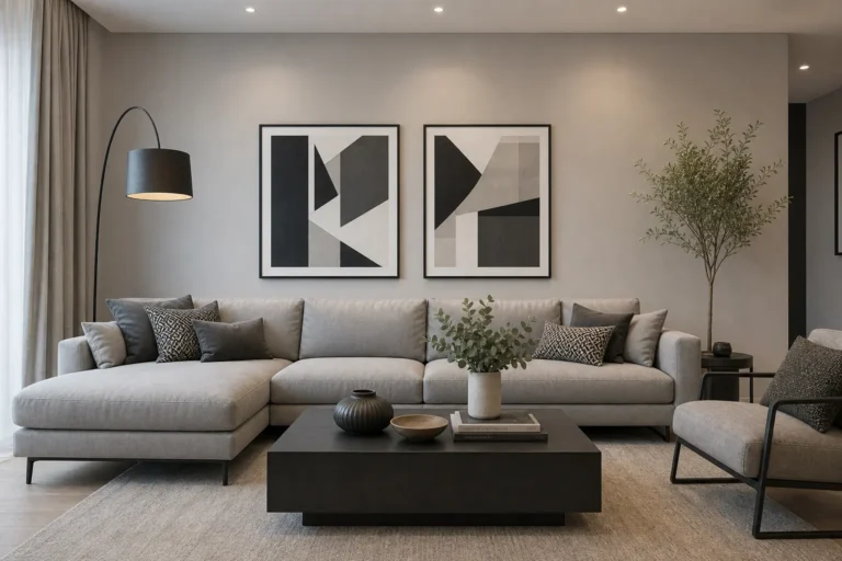 Modern Living Room Decor Ideas With Gray Sofas