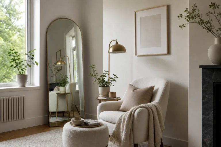 Cozy Reading Nook Ideas with Floor Mirrors