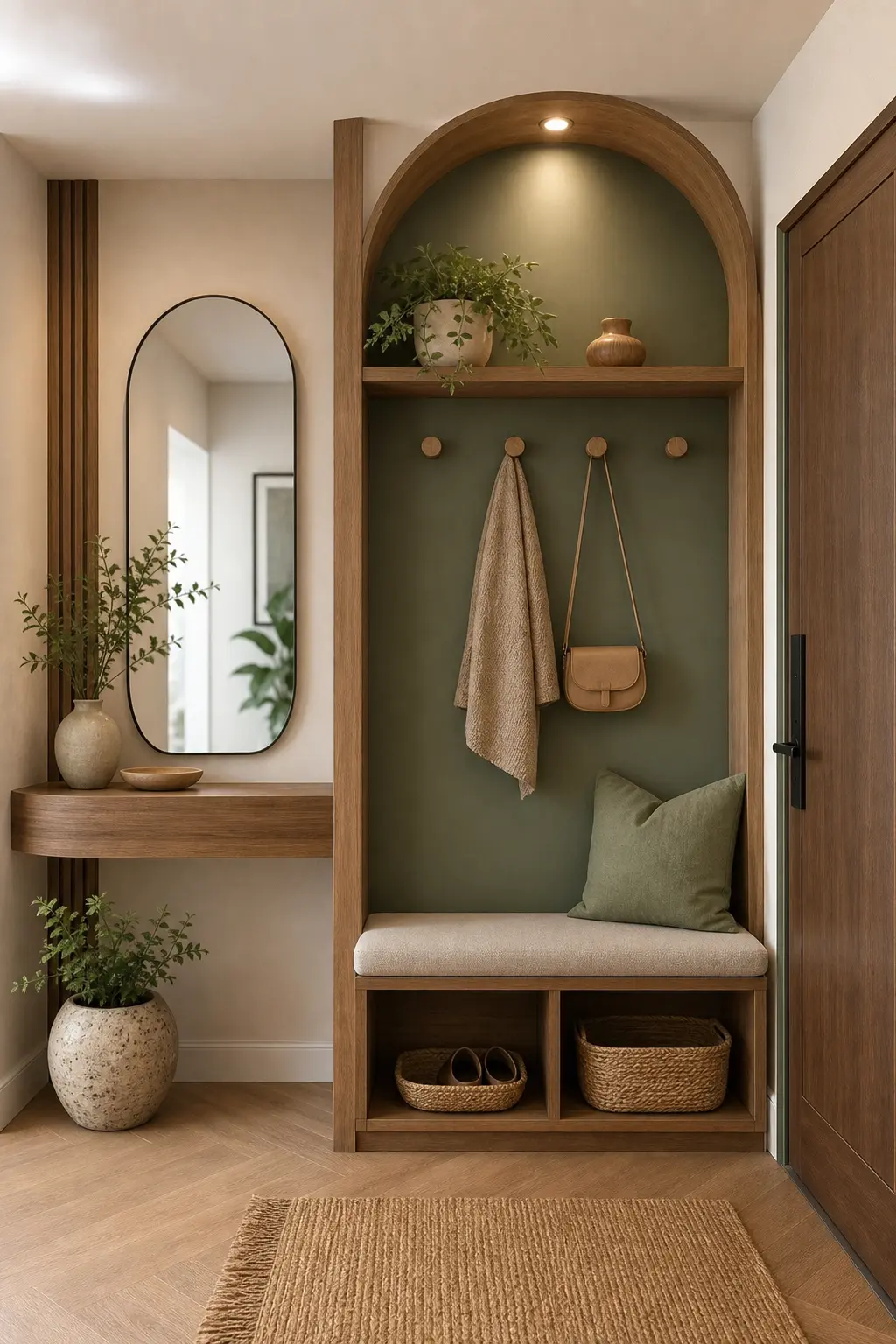 Modern Wooden Entryway Design Ideas
