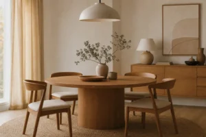 10 Cozy Scandinavian Dining Room Decor Ideas with Round Wooden Tables | Warm & Minimalist Inspiration