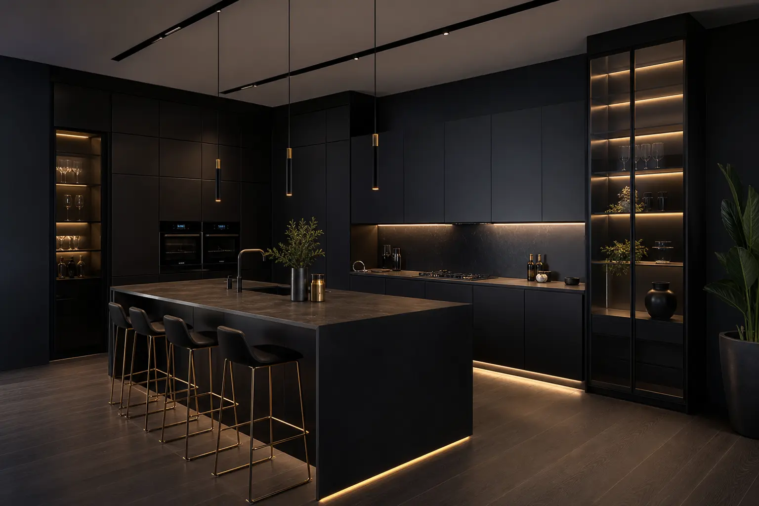 Modern Black Luxury Kitchen Design Ideas