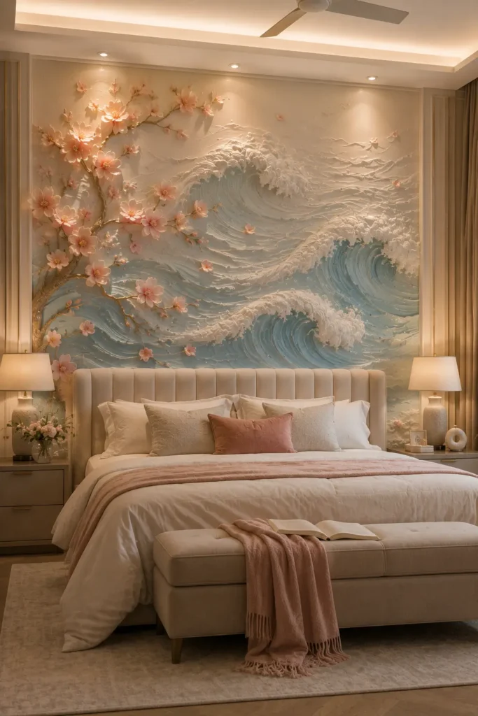 Luxury 3D Ocean Wave Wall Mural Ideas