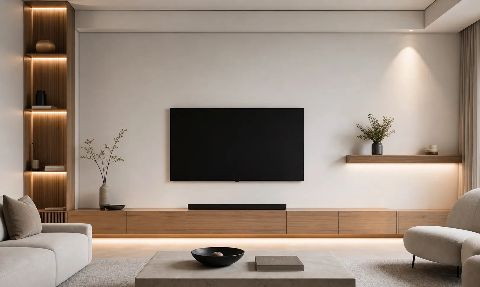 Modern Scandinavian TV Wall Design
