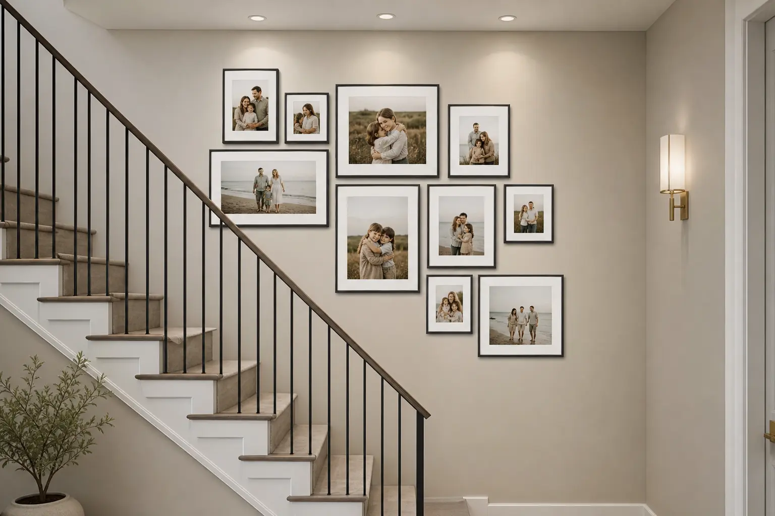 Modern Staircase Gallery Wall Ideas