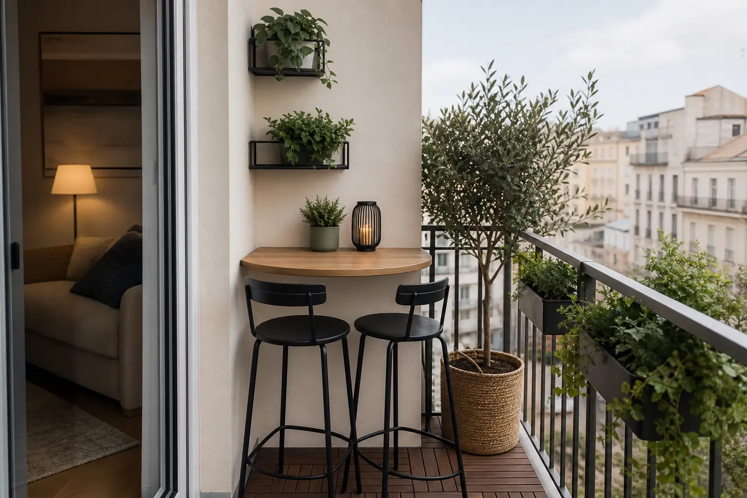 Small Apartment Balcony Bar Table Ideas