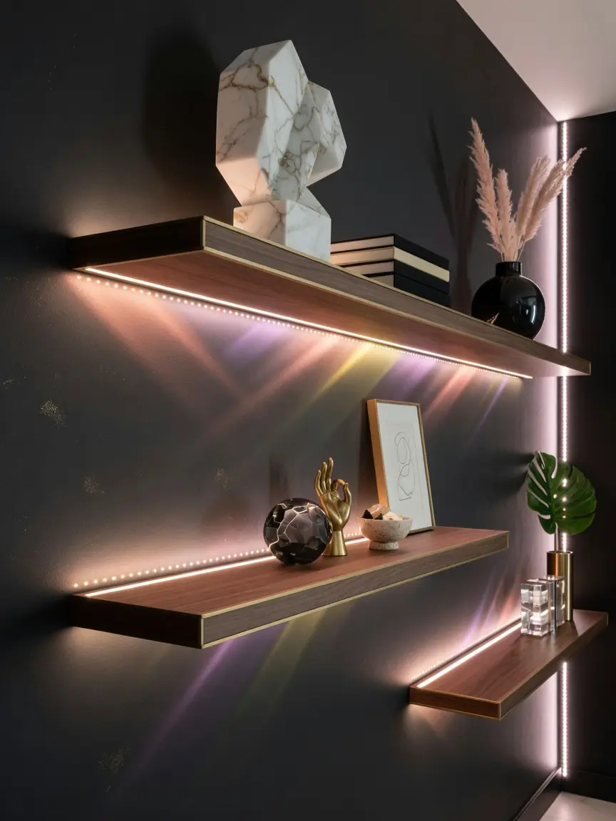 Modern Luxury Wall Decor Ideas with LED Lighting