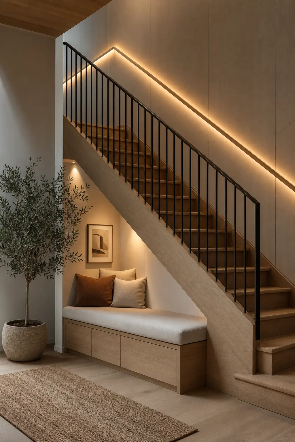 Modern Scandinavian Staircase Foyer Ideas