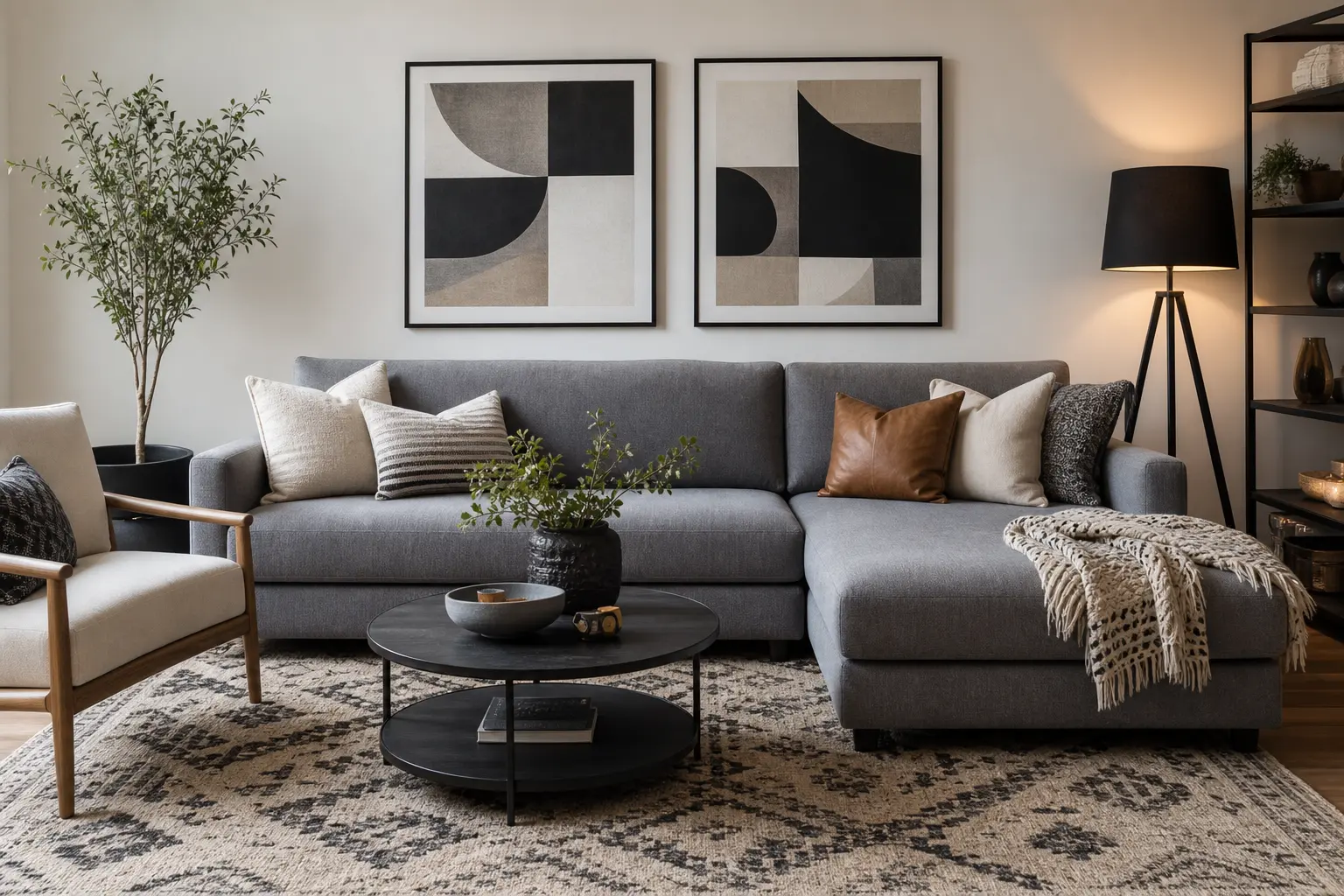 Modern Living Room Decor Ideas With Gray Sofas