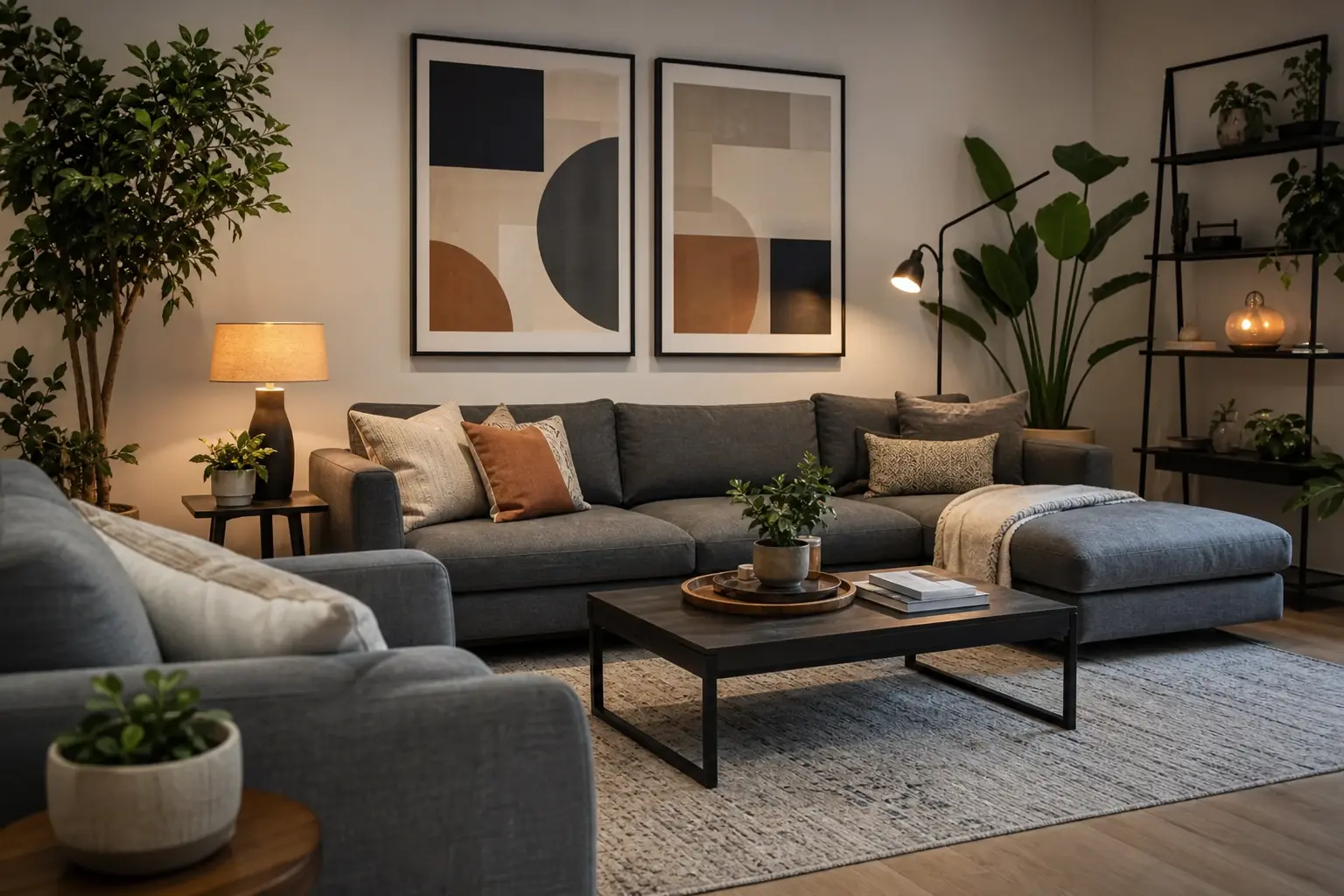 Modern Living Room Decor Ideas With Gray Sofas