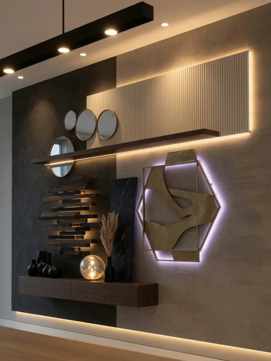 Modern Luxury Wall Decor Ideas with LED Lighting