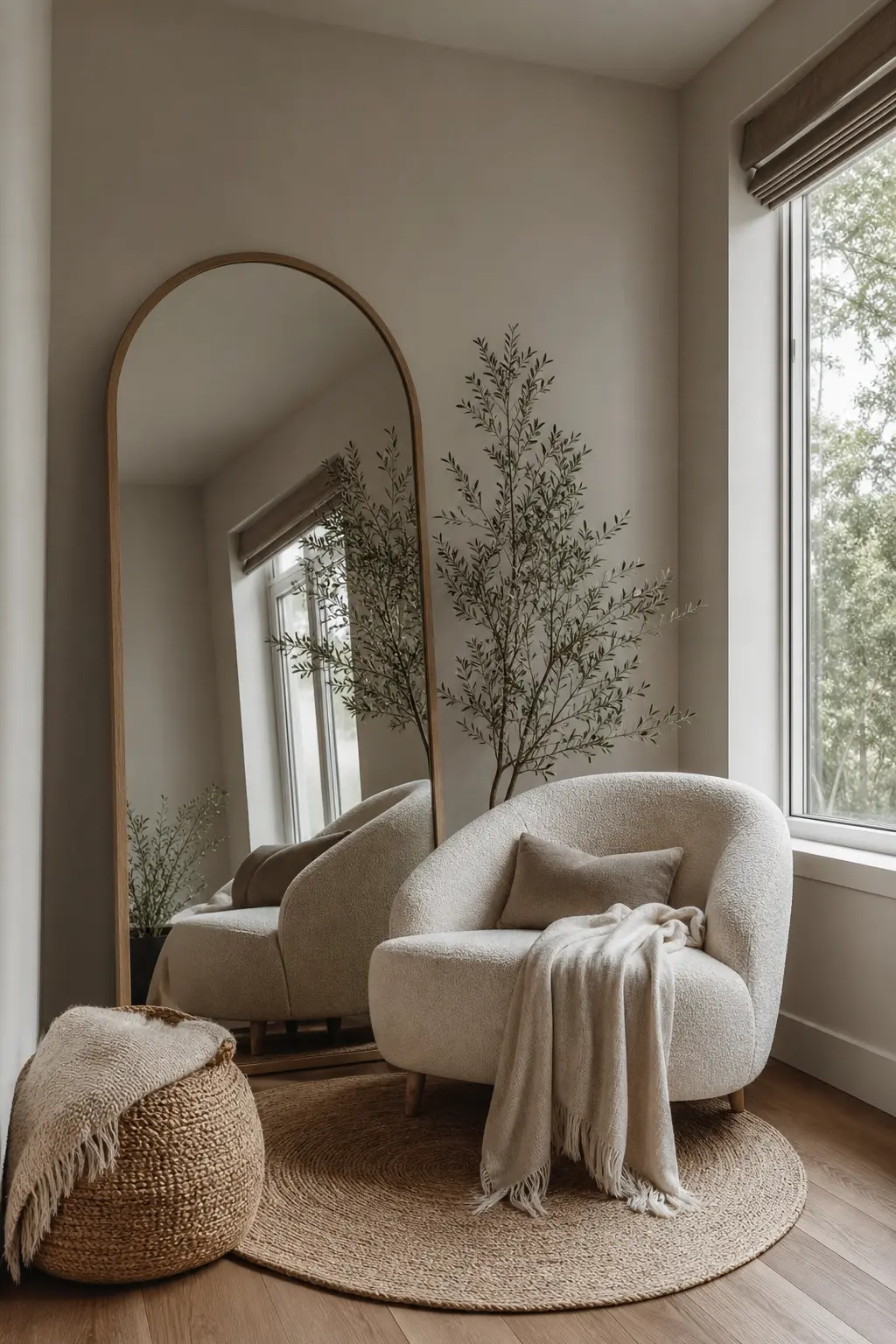 Cozy Reading Nook Ideas with Floor Mirrors