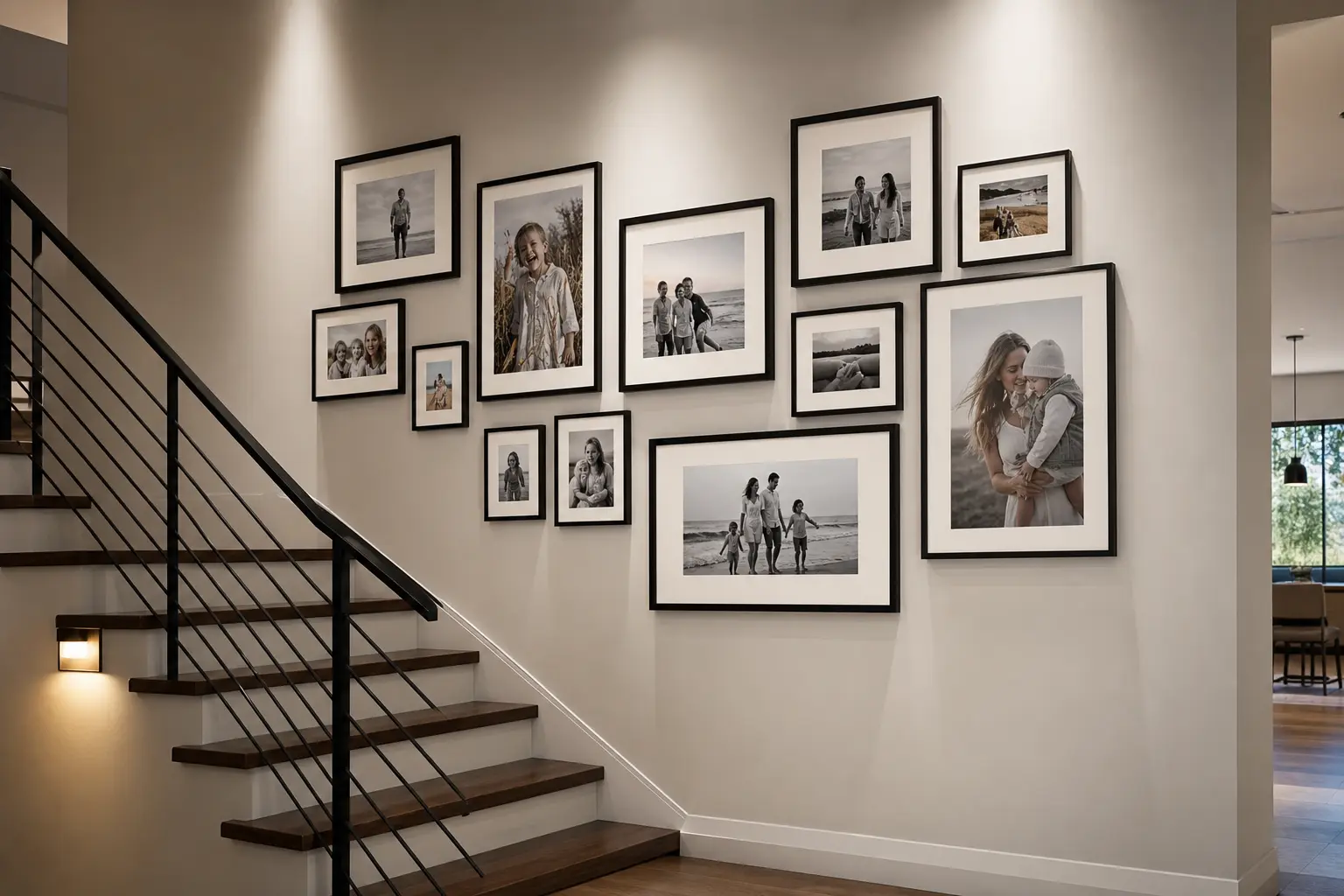 Modern Staircase Gallery Wall Ideas