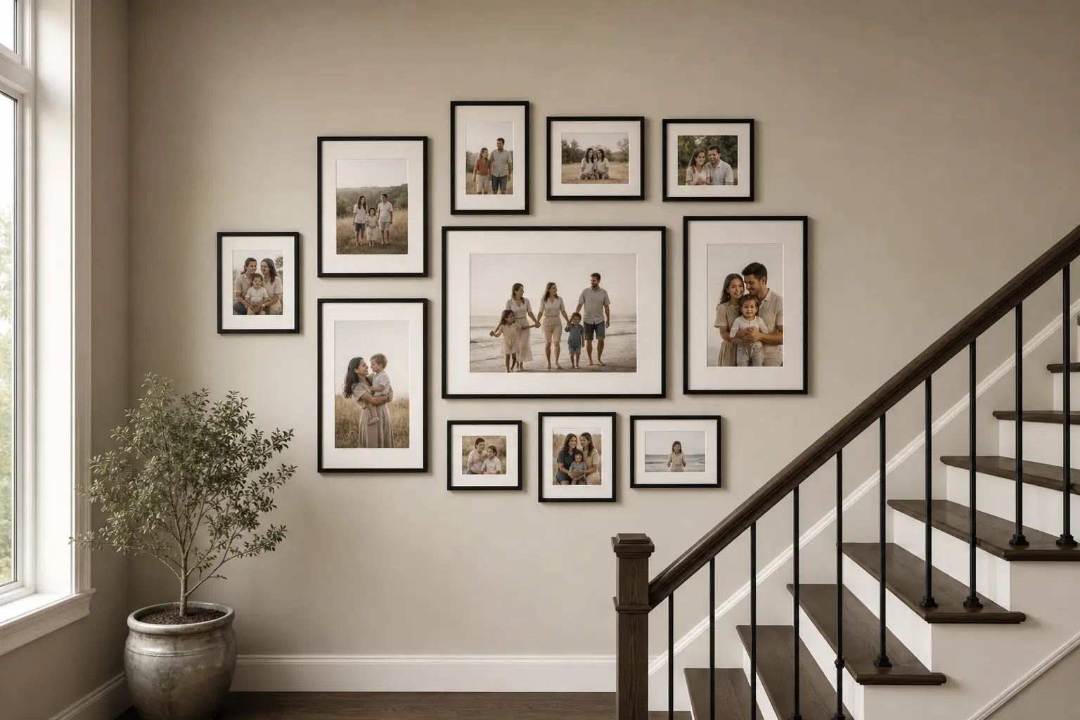 Modern Staircase Gallery Wall Ideas